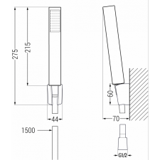 Mexen Aries R77 kád készlet, Króm - 744813R77-00 fürdőkellék