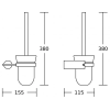 Mexen Aron WC-kefe, Fekete/Arany - 7088150-57
