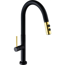 Mexen Ava  mosogató csaptelep  , fekete/fekete - 672800-75 Konyhai csap csaptelep