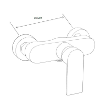 Mexen Carl fali zuhany szett fejzuhannyal és csapteleppel Royo, Króm - 72240240-00 csaptelep