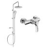 Mexen Carl fali zuhany szett fejzuhannyal és csapteleppel Sabre, Króm - 72140240-00