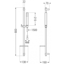 Mexen Cetus DQ77 kád készlet, Arany - 744313DQ77-50 fürdőkellék