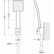 Mexen Cetus R45 kád készlet, Króm - 744313R45-00 fürdőkellék