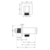 Mexen Cube DR02 beépíthetó kád-zuhany készlet fejzuhannyal 30 cm, Fekete - 77503DR0230-70