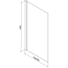 Mexen Cube téglalap alakú kád 180 x 80 cm és burkolattal és 1 szárnyas kádparavánnal 70 cm, Fekete minta - 550518080X9307017077