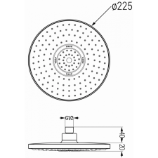 Mexen D-05 fejzuhany 22 cm, Króm/Fehér - 79705-00 csaptelep