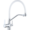 Mexen Duo  mosogató csaptelep  , króm/fehér- 671701-02 Konyhai csap