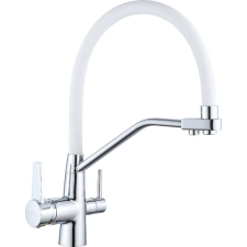 Mexen Duo  mosogató csaptelep  , króm/fehér- 671701-02 Konyhai csap csaptelep