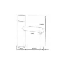 Mexen Elba One mosdó csaptelep, Fehér/Arany - 74101-25 csaptelep