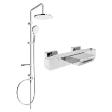 Mexen Erik Cube Zuhanyrendszer - Króm fürdőkellék
