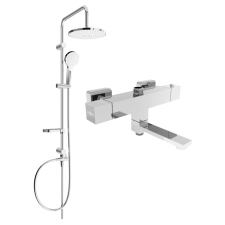 Mexen Erik Kád-Zuhany Szett - Termosztatikus, Króm fürdőkellék