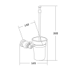 Mexen Estela WC-kefe, Fekete - 7011550-70