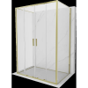 Mexen Exo-3S 3-falú, tolóajtós zuhanykabin 130 x 85 cm, átlátszó, arany - 8152-130-085-50-00-3S
