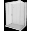 Mexen Exo-3S 3-falú, tolóajtós zuhanykabin 160 x 80 cm, átlátszó, króm - 8152-160-080-01-00-3S