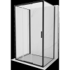 Mexen Exo-3S 3 falú, tolóajtós zuhanykabin 90 x 80 cm, átlátszó, fekete - 8153-090-080-70-00-3S