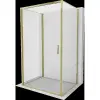 Mexen Exo-3S 3 oldalas, 80 x 120 cm-es zuhanykabin, átlátszó, arany - 817-080-120-50-00-3S