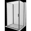 Mexen Exo-3S 3-oldalú tolóajtós zuhanykabin 120 x 110 cm, átlátszó, fekete - 8151-120-110-70-00-3S