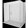 Mexen Exo-3S 3-oldalú tolóajtós zuhanykabin 180 x 75 cm, átlátszó, króm - 8152-180-075-01-00-3S