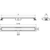 Mexen Flat M13 2 az 1-ben zuhanyfolyóka 140 cm, Króm - 1010140