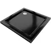 Mexen Flat slim négyszögletes zuhanytálca 90 x 90 cm, fekete, krómozott szifon - 40709090