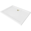 Mexen Flat téglalap alakú slim zuhanytálca 110 x 90 cm, fehér, arany szifonnal - 40109011G