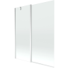 Mexen Flip Kádparaván 1 részes 140 x 150 cm,  átlátszó nano, króm - 894-140-101-01-00 Kádparaván