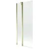 Mexen Flip Kádparaván 1 részes 80 x 150 cm,  átlátszó nano, arany - 894-080-101-50-00 Kádparaván