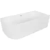 Mexen Gia sarok szabadon álló bordázott kád jobb 170 x 80 cm, fehér matt, nikkelezett túlfolyó - 52701708001P-97