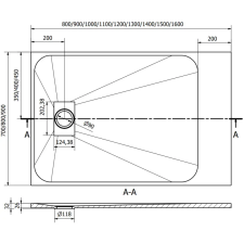 Mexen Hugo téglalap alakú zuhanytálca SMC 100 x 90 cm, Fekete - 42709010 fürdőkellék