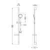 Mexen Kama DS75 kád készlet, Fekete - 72503DS75-70