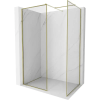 Mexen Kioto-F Walk-in zuhanyfal kerettel 100 x 75 cm, átlátszó 8 mm, arany - 800-100-202-04-50-075