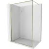 Mexen Kioto-F Walk-in zuhanyfal kerettel 120 x 202 cm, átlátszó 8 mm, arany - 800-120-104-50-00