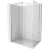 Mexen Kioto-F Walk-in zuhanyfal kerettel 130 x 85 cm, átlátszó 8 mm, matt nikkel - 800-130-202-04-97-085