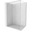 Mexen Kioto-F Walk-in zuhanyfal kerettel 145 x 202 cm, átlátszó 8 mm, szálcsiszolt nikkel - 800-145-104-97-00