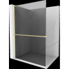 Mexen Kioto+ L zuhanykabin fal 110 x 200 cm, grafit, arany kefélt - 800-110-123-55-40