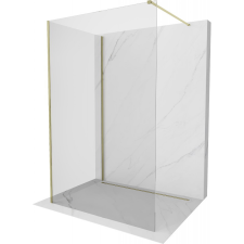 Mexen Kioto Walk-in zuhanyfal 100 x 75 cm, átlátszó, arany fürdőkellék