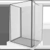 Mexen Kioto Walk-in zuhanyfal 120 x 110 x 30 cm, fekete minta, gun metal - 800-120-110-221-95-70-030