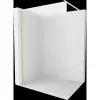 Mexen Kioto Walk-in zuhanyfal 120 x 200 cm, homokfúzású 8 mm, arany kefe - 800-120-101-55-30