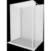 Mexen Kioto Walk-in zuhanyfal 120 x 85 x 40 cm, átlátszó, fehér - 800-120-085-221-20-00-040