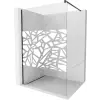 Mexen Kioto Walk-In Zuhanyfal - 120x200 cm - 8 mm Biztonsági Üveg - Geometrikus Minta