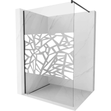 Mexen Kioto Walk-In Zuhanyfal - 120x200 cm - 8 mm Biztonsági Üveg - Geometrikus Minta kád, zuhanykabin