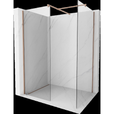 Mexen Kioto Walk-in zuhanyfal 130 x 85 cm, átlátszó, rózsaarany fürdőkellék