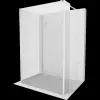 Mexen Kioto Walk-in zuhanyfal 135 x 80 x 30 cm, átlátszó, fehér - 800-135-080-221-20-00-030