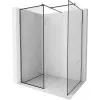 Mexen Kioto Walk-in zuhanyfal 140 x 70 cm, fekete minta, gun gray csiszolt - 800-140-202-66-70-070