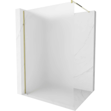 Mexen Kioto Walk-In Zuhanyfal - 140x200 cm - 8 mm Biztonsági Üveg - Arany kád, zuhanykabin