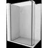 Mexen Kioto Walk-in zuhanyfal 160 x 40 cm, fekete minta, gun metal - 800-160-212-95-70-040