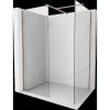 Mexen Kioto Walk-in zuhanyfal 70 x 70 cm, áttetsző, rózsa arany - 800-070-202-60-00-070