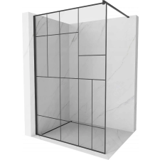 Mexen Kiotó Walk-in Zuhanyfal - 70x200 cm - Fekete kád, zuhanykabin