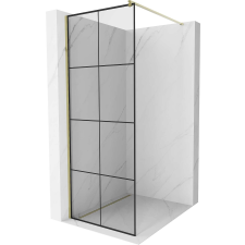 Mexen Kioto Walk-in Zuhanyfal - 80x200 cm - Fekete/Arany kád, zuhanykabin