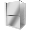 Mexen Kioto+ Walk-in Zuhanyfal - 90x200 cm - 8 mm Üveg - Fekete